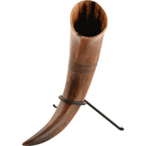 Carved Drinking Horn With Stand-GoblinSmith