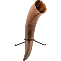 Carved Drinking Horn With Stand-GoblinSmith