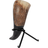 Direwolf Drinking Horn With Stand-GoblinSmith