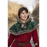 Embroidered Hood With Fur-GoblinSmith