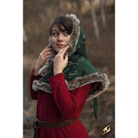 Embroidered Hood With Fur-GoblinSmith