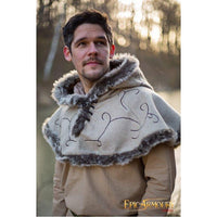 Embroidered Hood With Fur-GoblinSmith