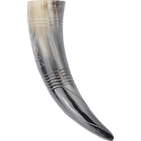 Engraved Dragon Drinking Horn-GoblinSmith