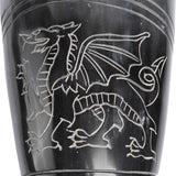 Engraved Dragon Drinking Horn-GoblinSmith