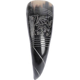 Engraved Dragon Drinking Horn-GoblinSmith