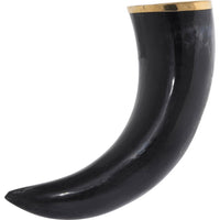 Engraved Sword Fight Drinking Horn-GoblinSmith