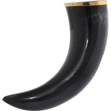 Engraved Sword Fight Drinking Horn-GoblinSmith
