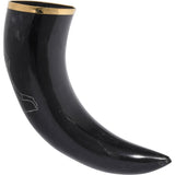 Engraved Sword Fight Drinking Horn-GoblinSmith
