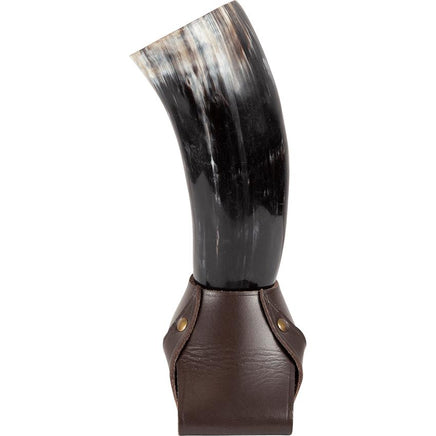 Estrid Drinking Horn With Leather Stand-GoblinSmith
