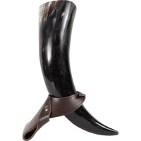 Estrid Drinking Horn With Leather Stand-GoblinSmith