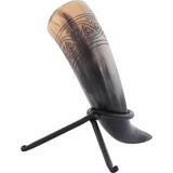 Floral Knotwork Drinking Horn With Stand-GoblinSmith
