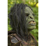 Green Brutal Orc Mask With Hair-GoblinSmith
