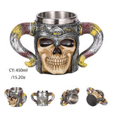 Skull Knight Insulated Resin and Stainless Steel Mug-GoblinSmith