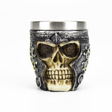 Gothic Resin Skull Shot Glass Insulated Resin and Stainless Steel-GoblinSmith