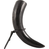 Shield Knot Drinking Horn With Stand-GoblinSmith