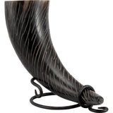 Skadi Carved Drinking Horn With Stand-GoblinSmith