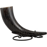 Skadi Carved Drinking Horn With Stand-GoblinSmith