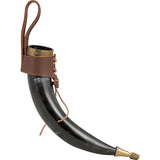 Rollo Drinking Horn With Leather Holder-GoblinSmith