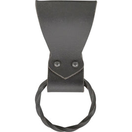 Leather Frog with Handforged Twisted Ring - Black-GoblinSmith