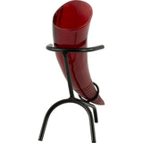 Red Decorative Horn With Stand-GoblinSmith