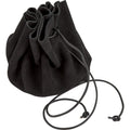 Leather Drawstring Pouch – Black-GoblinSmith