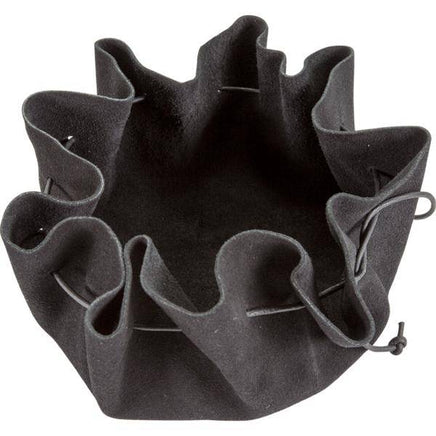 Leather Drawstring Pouch – Black-GoblinSmith