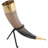 Knotwork Rim Drinking Horn With Stand-GoblinSmith