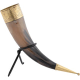 Knotwork Rim Drinking Horn With Stand-GoblinSmith