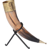 Leaf Rim Drinking Horn With Stand-GoblinSmith