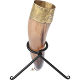 Leaf Rim Drinking Horn With Stand-GoblinSmith