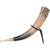 Leaf Rim Drinking Horn With Stand-GoblinSmith