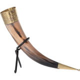 Leaf Rim Drinking Horn With Stand-GoblinSmith