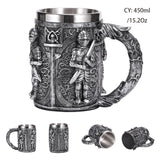 Knight Guard Insulated Resin and Stainless Steel Mug-GoblinSmith