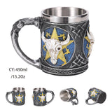 Warlocks Bulls Head Sigil Insulated Resin and Stainless Steel Mug-GoblinSmith