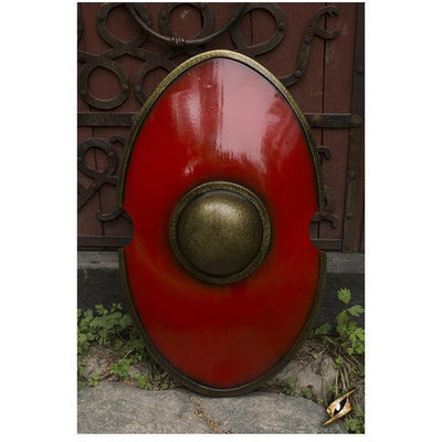 Red Elliptical Larp Shield-GoblinSmith