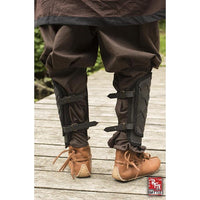 RFB Viking Leather Greaves - Black or Brown, Medium-GoblinSmith