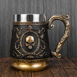 Skull Mug , Stainless Steel Liner 600 ml-GoblinSmith
