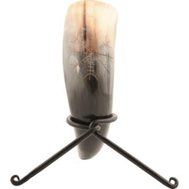 Small Helm Of Awe Viking Drinking Horn With Stand-GoblinSmith