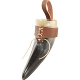 Small Norse Drinking Horn With Leather Holder-GoblinSmith