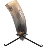 Valhalla Valknut Drinking Horn With Stand-GoblinSmith
