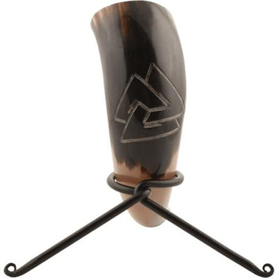 Valknut Drinking Horn With Stand-GoblinSmith