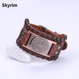 Leather Bracelet Norse Runes-GoblinSmith