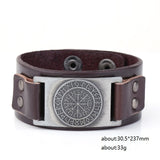 Leather Bracelet Norse Runes-GoblinSmith